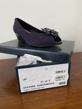 Van Dal Kingswood Ladies Midnight Blue Suede Shoes Size 4.5 EE BNIB Boxed New