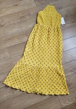 Zara Yellow Block Print Cotton