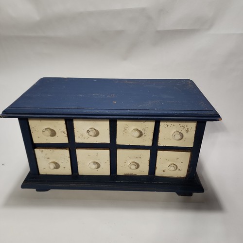 Vintage blue cream table top - cream,