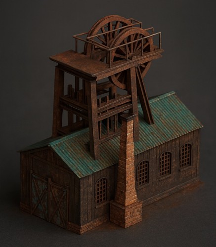 Mine pit top model railway - mine,