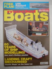 Model Boats plans USS Hanford semi scale destroyer with magazine February 2007