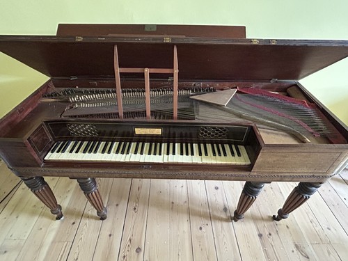 Antique square grand piano - square,