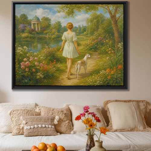 Garden oil painting floral - garden,