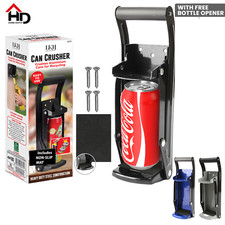 Can Crusher Wall Mounted Recycling Tool Large Beer Tin Bottle Opener 16oz 500ml