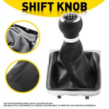 Gear Stick Gaiter Knob Boot w/ Chrome Frame Fits VW Passat B6 2005-2012 6 Speed