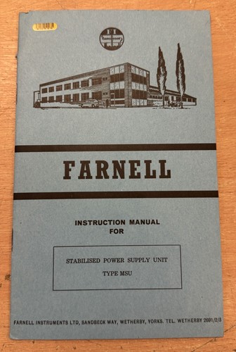 Farnell msu stabilised power - stabilised,