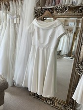 Emma Bridals Tea Length Ivory