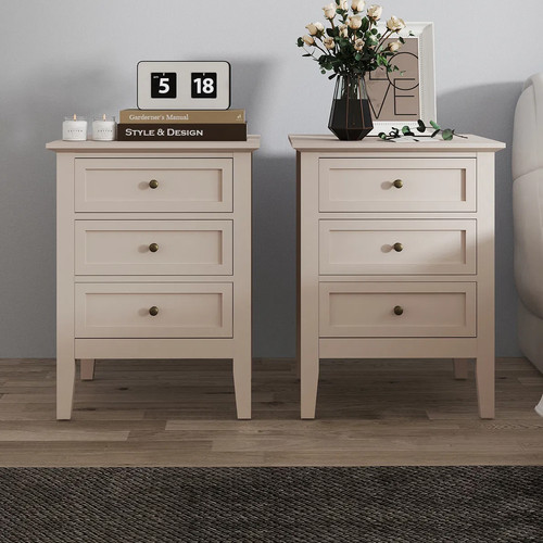 Pair drawer bedside - pair,
