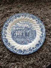 MYOTTS COUNTRY LIFE BLUE & WHITE DINNER PLATE X 1