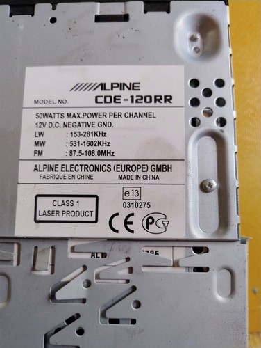 Alpine cde 120rr - car, stereo