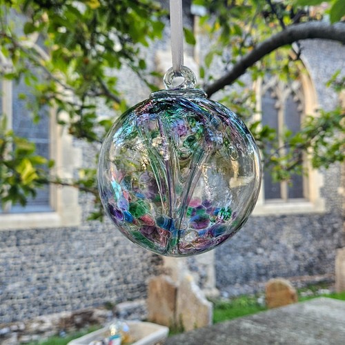 Glass witches ball - glass,