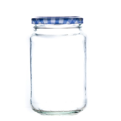 1lb jam jars - 24, blue