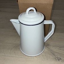 ENAMEL COFFEE POT WHITE