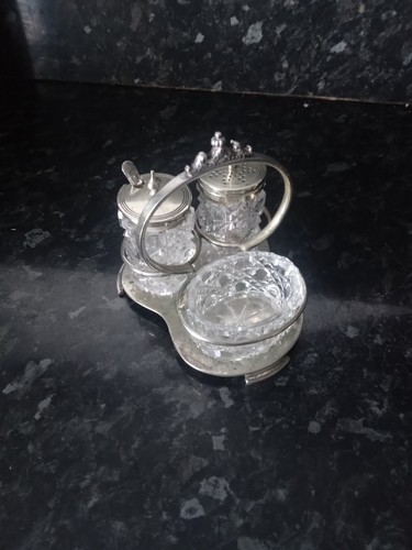 Vintage silver plated cruet - vintage, silver-plated
