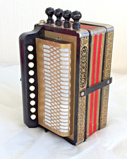 HOHNER 1 ROW - 4 STOP - POKERWORK  MELODEON in ‘C’  Made in Germany