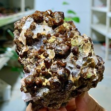 440G Natural Garnet with Rock Gorgeous rough raw Crystal Mineral Specimen