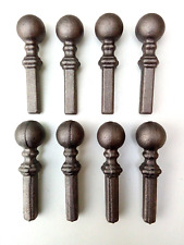 8 NO Metal Weldable Rail Head Wrought Iron Ball Top Sphere Gates Railings Fence
