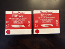 Lot of 2 Boxes: Swann-Morton REF 0201 No 10 Carbon Steel Surgical Blades Ex 7/29
