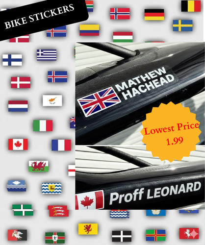 Bike name frame stickers vinyl - name,