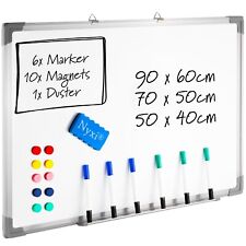 Whiteboard With 6 Markers, 8 Magnets & 1 Duster Dry-Wipe Magnetic Aluminium