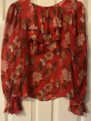 Zara blouse medium red 12 - red, 10-12