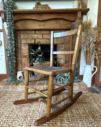 Wooden rocking chair with - chair,