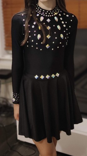 Black leotard skirt - black,