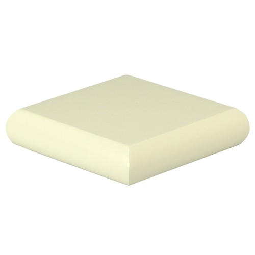 White primed flat newel cap - white,