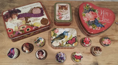 Vintage retro metal storage - vintage,