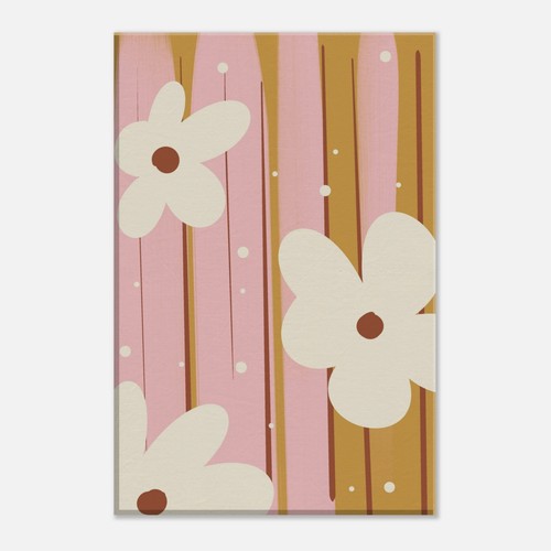 Retro floral canvas - retro, art
