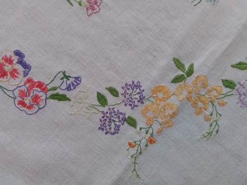 Vintage white embroidered