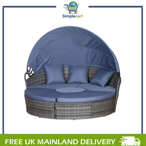 Rattan garden daybed - garden, sun