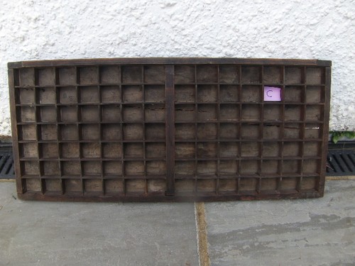 Antique wooden printers - antique, tray