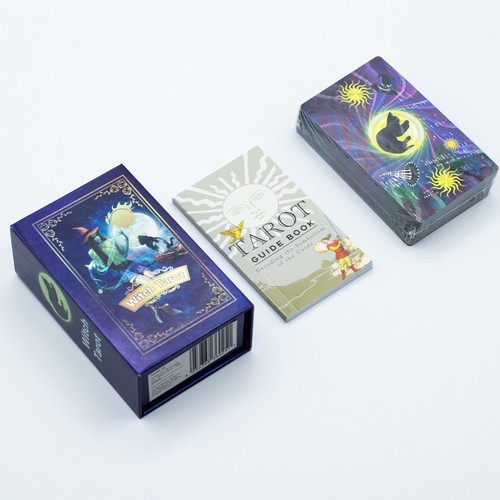 Purple foil tarot card set - tarot,