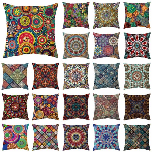 Ethnic mandala flower throw - flower,