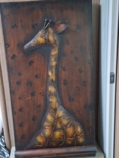 Giraffe 3D Effect Copper Metal Wall Art Hanging 