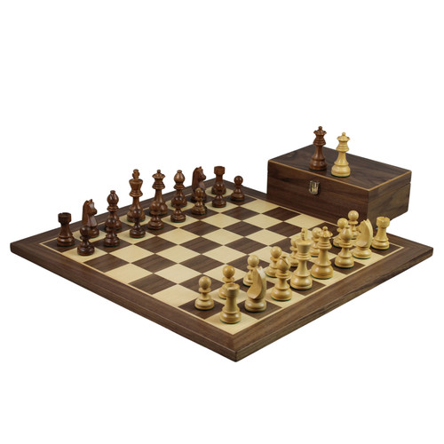 Walnut chess set inch - set,