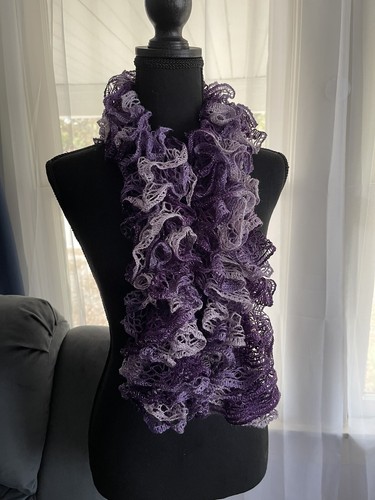 Handmade open end ruffle - end, scarf