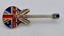 Oasis Union Jack Guitar Collectors Enamel Pin Badge Mods Scooters JAM WHO