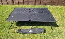 Double Black Foldable 6ft Camping Bed with Carry Bag