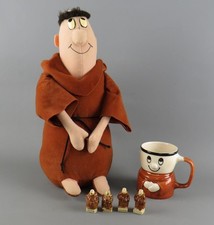 Vintage 1980s Chad Valley KP Crisps Friar Monk Soft Toy, Mug, Wade Figures
