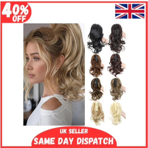 Claw clip wavy ponytail - claw,