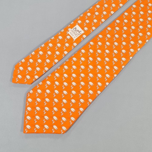 Hermes mens tie orange - mens,
