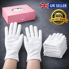 6 Pairs 100% Cotton White