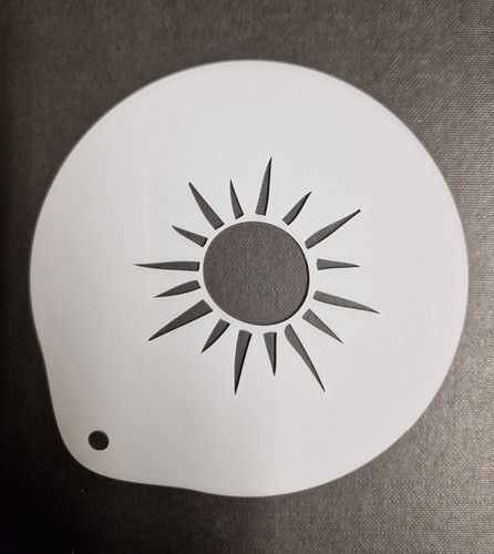 Sun shaped coffee - coffee, stencil