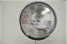 7.5" Bottom Mount Motorcycle Headlight Chrome Steel For Project Shed Build Brat