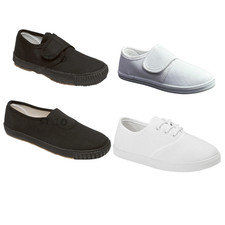 KIDS PE PUMPS UNISEX CHILDREN BOYS GIRLS BACK TO SCHOOL TRAINERS PLIMSOLLS SHOES