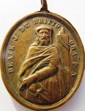 Rare Bronze Holy Medal by Penin St. John de Britto & Anthony Padua Arul Anandar