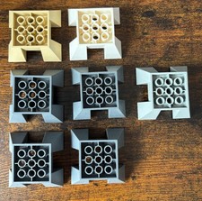 Joblot 7 x LEGO Slope, Inverted 65 6 x 6 x 2 Quad with Cutouts 30373