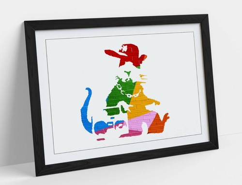 Banksy gangsta rat - banksy,, rainbow